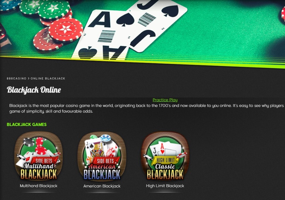Playing online blackjack at 888casino is an excellent experience.