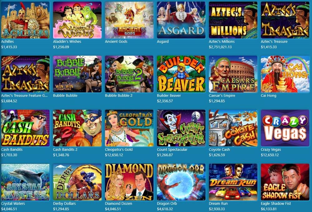 Sloto Cash Game Selection offers about 200 titles, mostly slots.